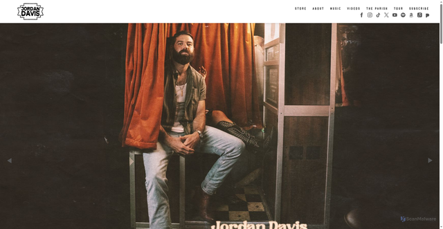 Security scan screenshot of https://www.jordandavisofficials.com/index.htm