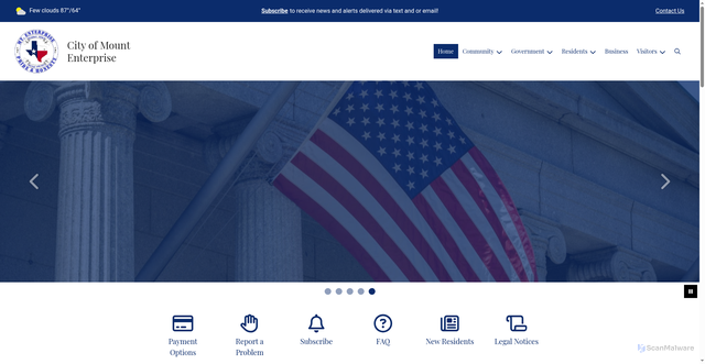 Security scan screenshot of https://cityofmte.gov/
