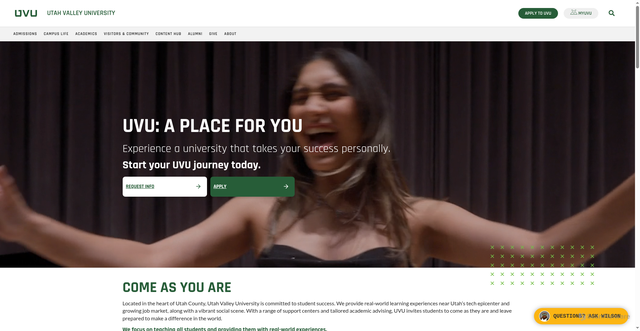 Security scan screenshot of https://www.uvu.edu/