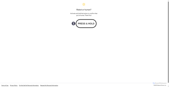 Security scan screenshot of https://www.walmart.com/cp/onepay-later/6982710