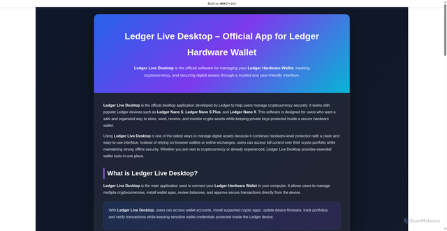 Security scan screenshot of https://global-ledgr.wixstudio.com/desktop