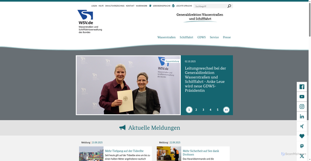 Security scan screenshot of https://www.gdws.wsv.bund.de/DE/startseite/startseite_node.html