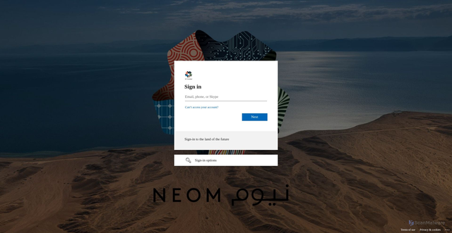 Security scan screenshot of https://neomsa.sharepoint.com