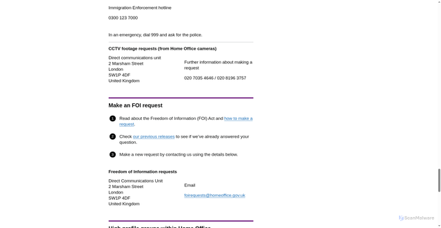 Security scan screenshot of https://www.gov.uk/government/organisations/home-office