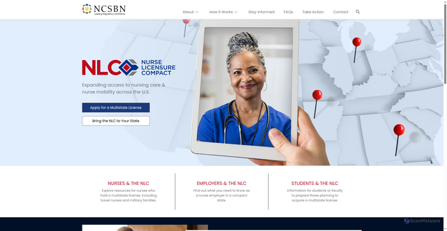 Security scan screenshot of https://nursecompact.com/