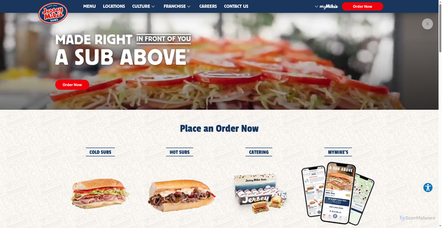 Security scan screenshot of https://jerseymikes.com