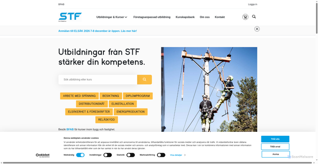 Security scan screenshot of https://stf.se