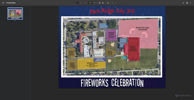 Security scan screenshot of https://www.prparks.org/Portals/0/siteContent/pdf/programs/FireworksMap.pdf