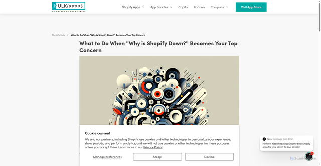 Security scan screenshot of https://www.hulkapps.com/blogs/shopify-hub/what-to-do-when-why-is-shopify-down-becomes-your-top-concern