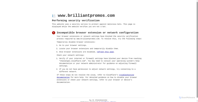 Security scan screenshot of https://www.brilliantpromos.com