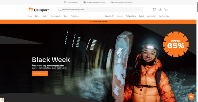 Security scan screenshot of https://www.fjellsport.no/