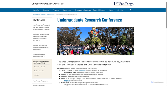 Security scan screenshot of https://students.ucsd.edu/sponsor/urc/