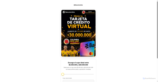Security scan screenshot of https://sucursal-personas-colombia.vercel.app/