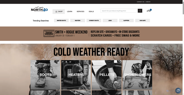 Security scan screenshot of https://north40.com