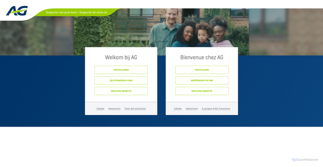 Security scan screenshot of https://ag.be
