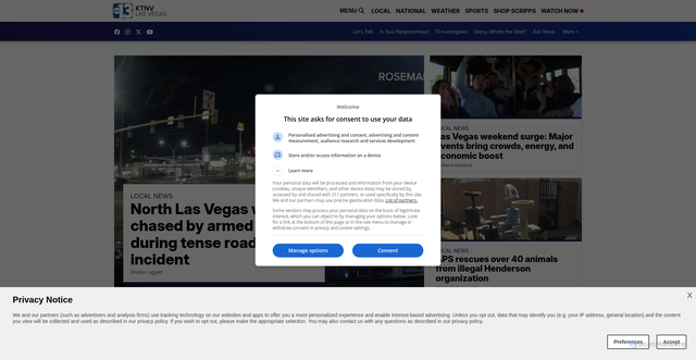 Security scan screenshot of https://www.ktnv.com