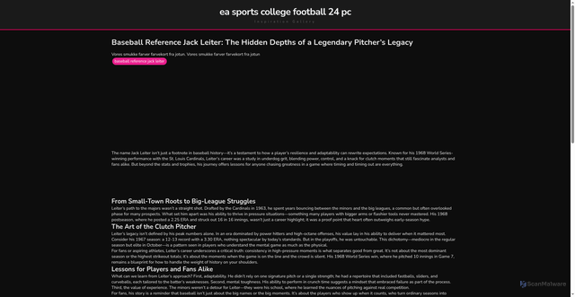 Security scan screenshot of https://langkahdigitalblog-dpqpckrtrsew.edgeone.app/baseball-reference-jack-leiter.html