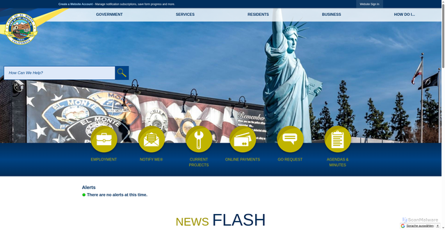 Security scan screenshot of https://elmonteca.gov/