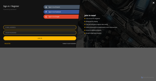 Security scan screenshot of https://auth.gamearter.com