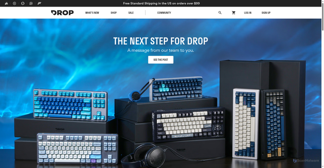 Security scan screenshot of https://drop.com/home?utm_placement=footer_link&lid=5m961zj7bzaa&utm_source=braze&utm_medium=email&utm_content=Corsair&utm_campaign=20260326_Galleon-100-SD_Reviews_Gaming_US&utm_id=4183128c-af7b-443f-83bf-91a8065820f9