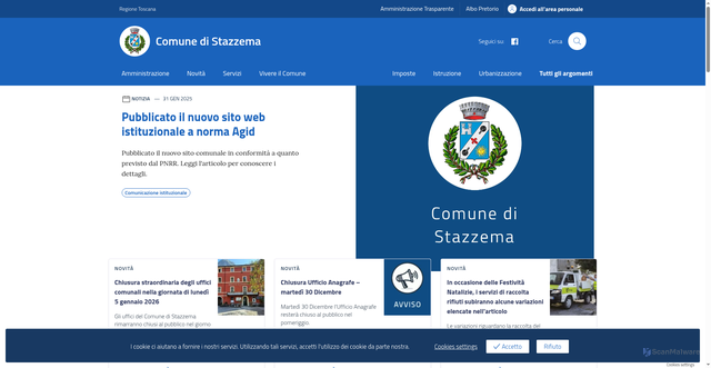 Security scan screenshot of https://comune.stazzema.lu.it/