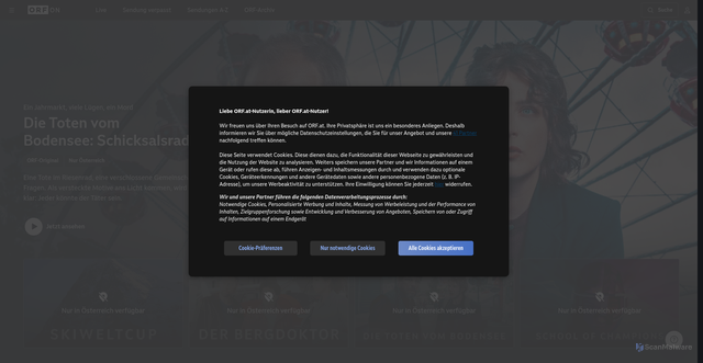 Security scan screenshot of https://api-tvthek.orf.at