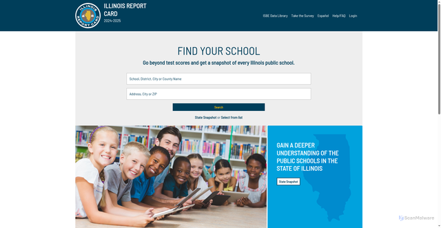 Security scan screenshot of https://www.illinoisreportcard.com/