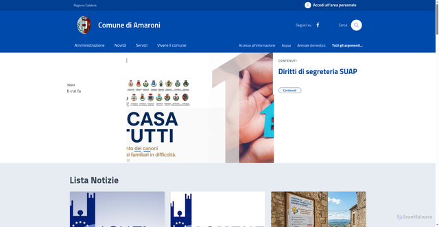 Security scan screenshot of https://www.comunediamaroni.it