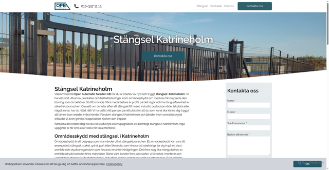 Security scan screenshot of https://stangselkatrineholm.se