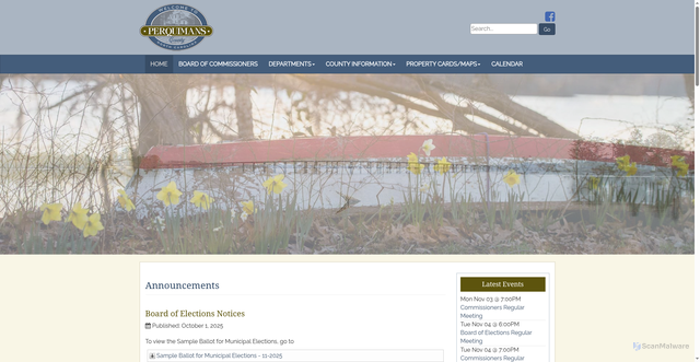 Security scan screenshot of https://perquimanscountync.gov/