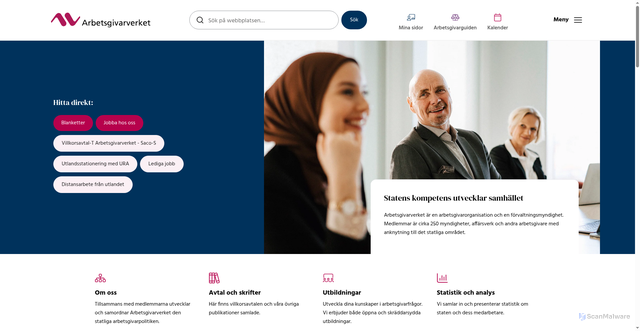 Security scan screenshot of https://www.arbetsgivarverket.se