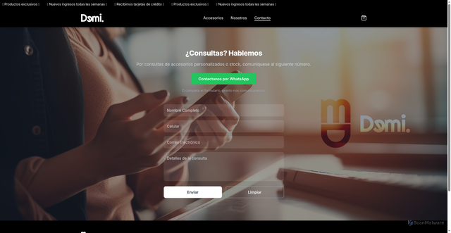 Security scan screenshot of https://demituestilo.pages.dev/contacto.html