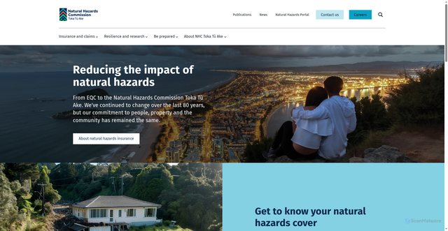 Security scan screenshot of https://www.naturalhazards.govt.nz/