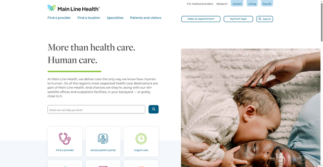 Security scan screenshot of https://mainlinehealth.org