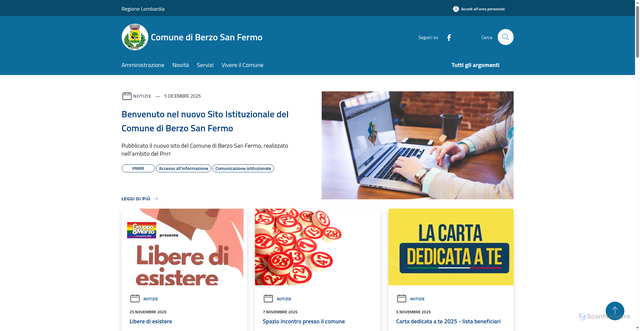 Security scan screenshot of https://www.comune.berzo-san-fermo.bg.it/it
