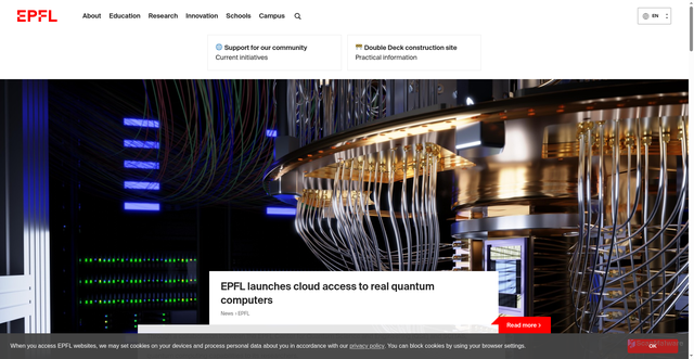 Security scan screenshot of http://www.epfl.ch