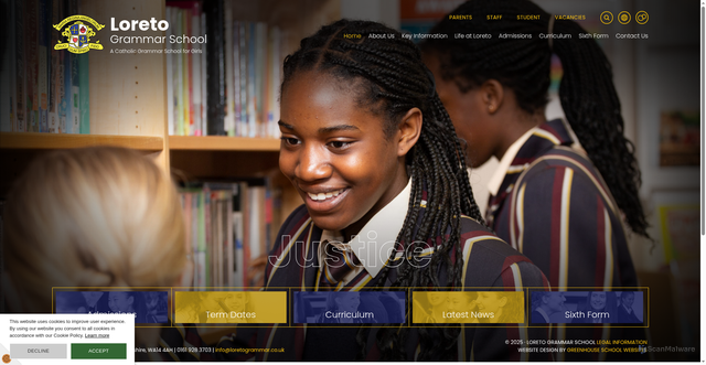 Security scan screenshot of https://www.loretogrammar.co.uk/