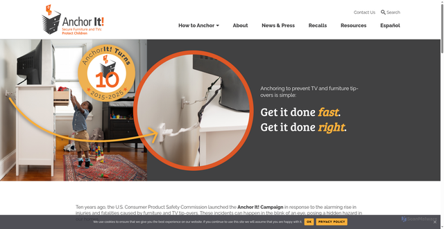 Security scan screenshot of https://anchorit.gov/