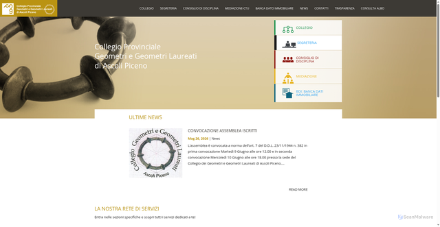 Security scan screenshot of https://www.geometripiceni.it/