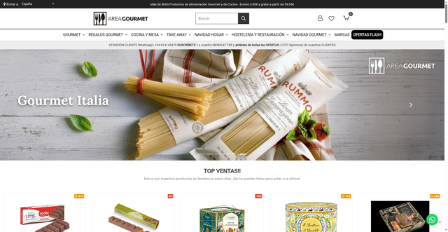 Security scan screenshot of https://area-gourmet.com