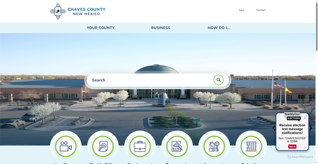 Security scan screenshot of https://www.chavescounty.gov/