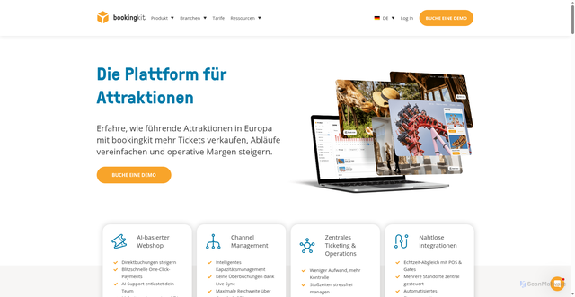Security scan screenshot of https://bookingkit.de