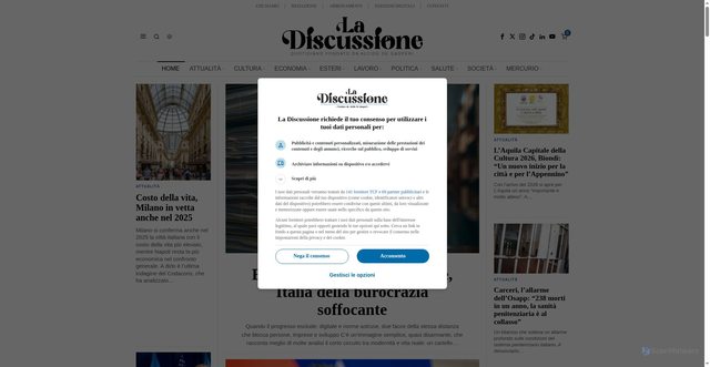 Security scan screenshot of https://ladiscussione.com