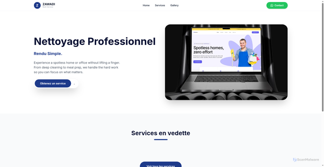 Security scan screenshot of http://zawadiservice.com/