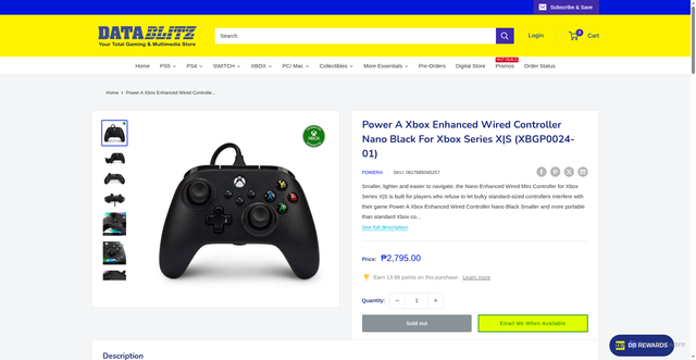 Security scan screenshot of https://ecommerce.datablitz.com.ph/products/power-a-xbox-enhanced-wired-controller-nano-black-for-xbox-series-x-s-xbgp0024-01