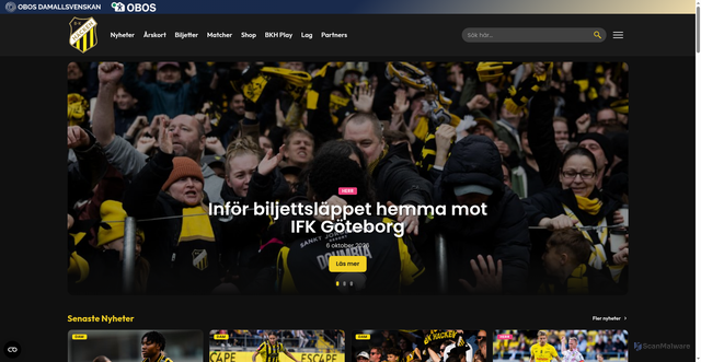 Security scan screenshot of https://bkhacken.se