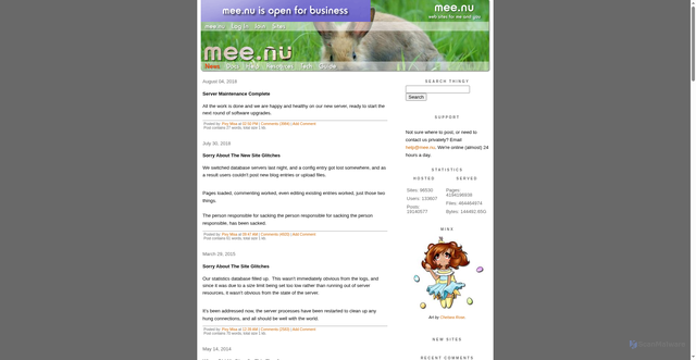 Security scan screenshot of https://mee.nu