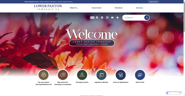 Security scan screenshot of https://lowerpaxton-pa.gov/