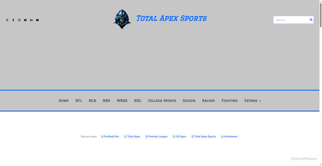 Security scan screenshot of https://totalapexsports.com/nfl/germaine-pratt-released/