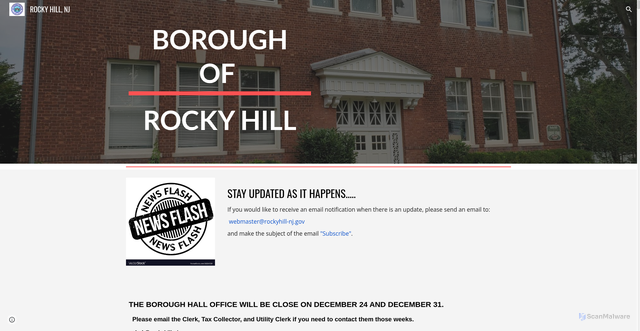 Security scan screenshot of https://www.rockyhill-nj.gov/
